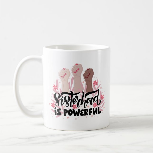 Mugg för Empowered kvinnlig systerskap (Vänster)