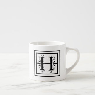 Mugg för espresso för brevH-Monogram Espressomugg