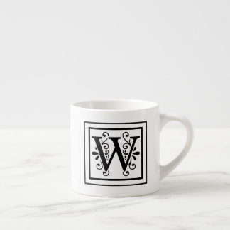 Mugg för espresso för brevW-Monogram Espressomugg