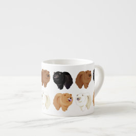 mugg för espresso för chowchow espressomugg