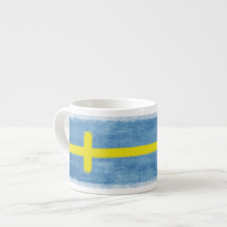 Mugg för espresso för svenskflagga stor espressomugg