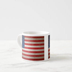 Mugg för espresso för vintagestilamerikanska espressomugg
