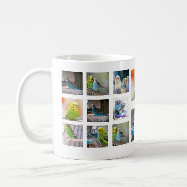 Mugg för fågelCollagefoto (Vänster)