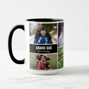 Mugg för familjen Grand pappa Photo Collage