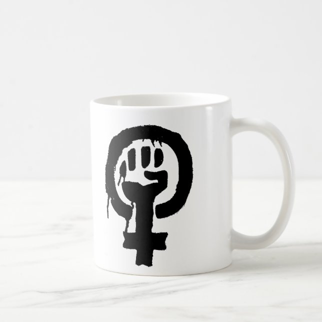 Mugg för feminismlogotypsymbol (Höger)