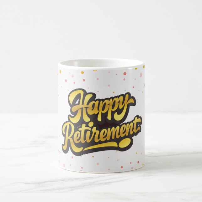 Mugg för firande av lycklig pension (“Sip in style while celebrating your well-earned freedom!”)