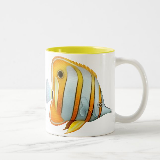 Mugg för fisk för korallrevCopperband fjäril (Höger)