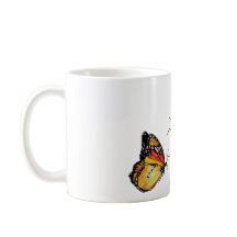 Mugg för fjärilsvattenfärgdrawingWhite