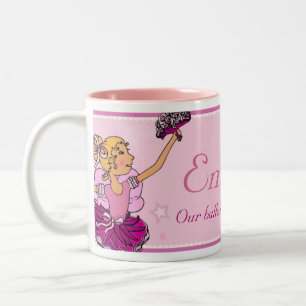 Mugg för flicka för Ballerinaprincessrosor &