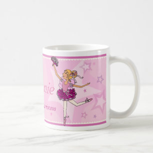 Mugg för flicka för Ballerinaprincessrosor och
