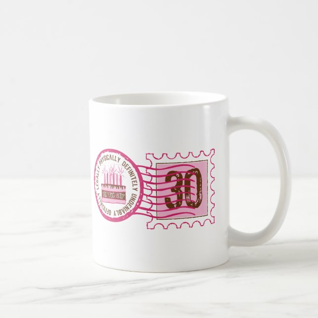 Mugg för födelsedagfrimärke 30 (Höger)