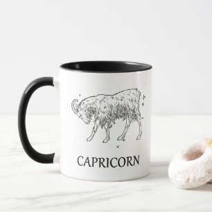 Mugg för för Capricornastrologikonstellation och