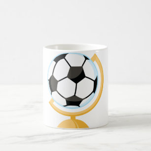 Mugg för fotbollbolljordklot