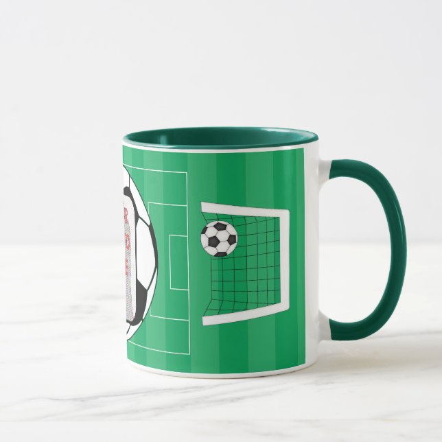 Mugg för foto för boll för anpassadefotofotboll (Höger)