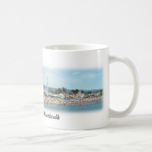 Mugg för foto för Santa Cruz strandBoardwalk