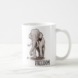 Mugg "för frihets" elefantkaffe