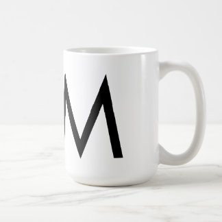 Mugg för Futura typografi "M"