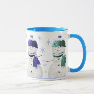 Mugg för fyra snögubbejul
