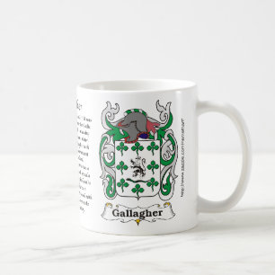 Mugg för Gallagher familjvapensköld
