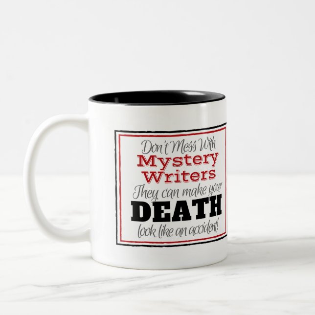 Mugg för gåtaförfattarevarning (Vänster)