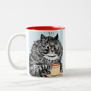Mugg för gåva för konst för katt för vintageL