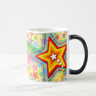 Mugg för gåva för världsstjärnaregnbåge färgrik