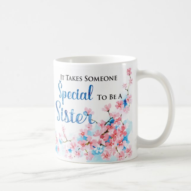Mugg för gåva för vattenfärgsysterfödelsedag (Höger)