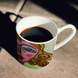 Mugg för gåvor (färglös vismliknande 02) benporslin mugg