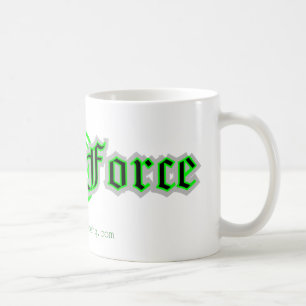 Mugg för Geekstyrkakaffe (vit)