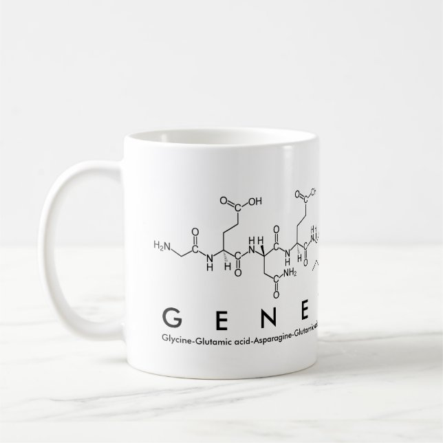 Mugg för genetikerpeptidenamn (Vänster)