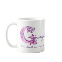 Mugg för Georgina känd menande dekorativ