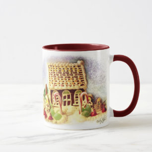 Mugg för glad helgpepparkakahus