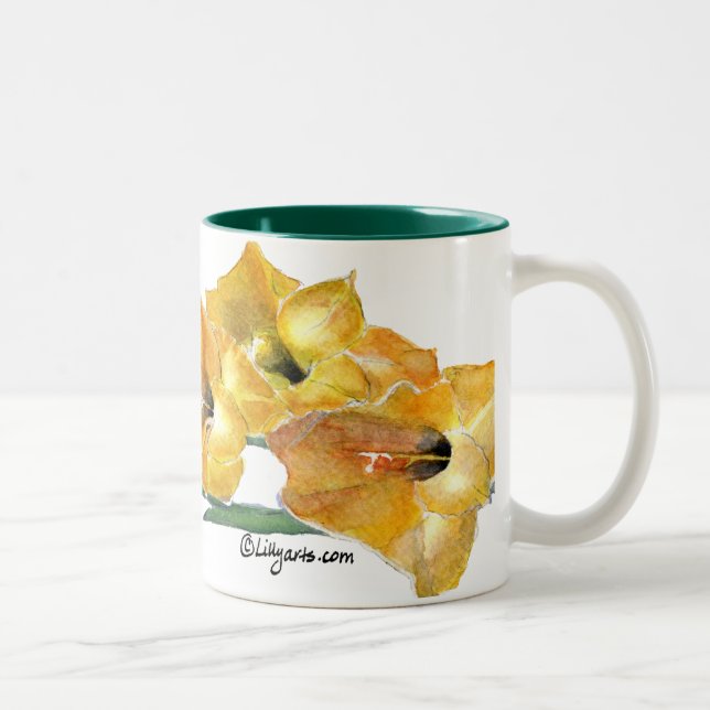 Mugg för Gladiola vattenfärgmålning (Höger)