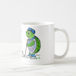 Mugg för golfspelsköldpaddakaffe