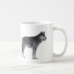 Mugg för grå färgvargkaffe
