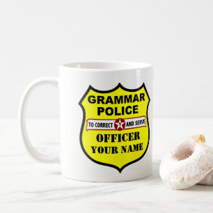 Mugg för grammatikpolisanpassade