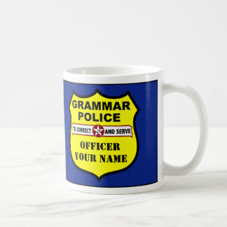 Mugg för grammatikpolisanpassade