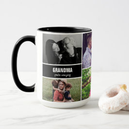 Mugg för Grandma family Photo Collage Personlig