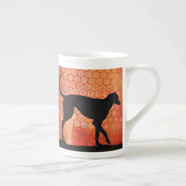 Mugg för Greyhound perfekt gåva till Greyhound-äga Benporslin Mugg (Höger)