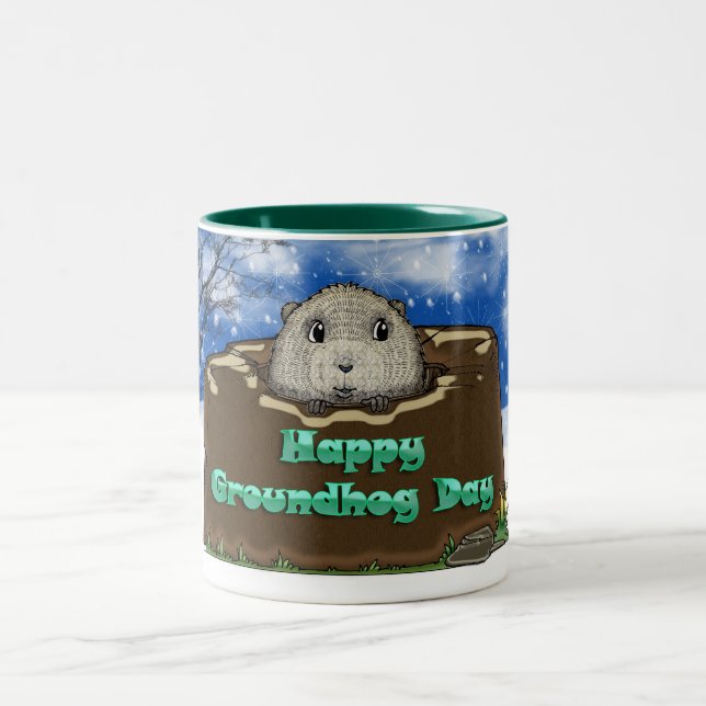 mugg för groundhogdag (Center)