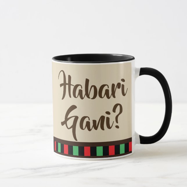 Mugg för Habari Gani - Kwanzaa objekt | (Höger)