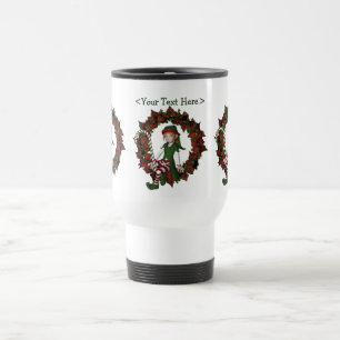 Mugg för helgdag för jul för flickaälvapersonl