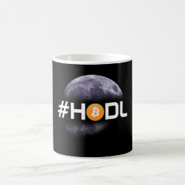 Mugg för #HODLmåneBitcoin svart