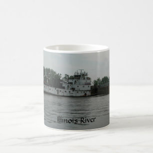 Mugg för Illinois flodTowboat LJ Sullivan vid Jan
