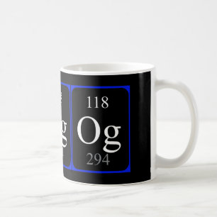 Mugg för inslag 118 - Oganesson svart