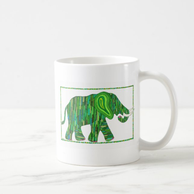 Mugg för Jerry grön Jadeelefant (Höger)