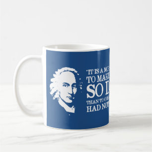 Mugg för Jonathan Edwards citationsteckenkaffe
