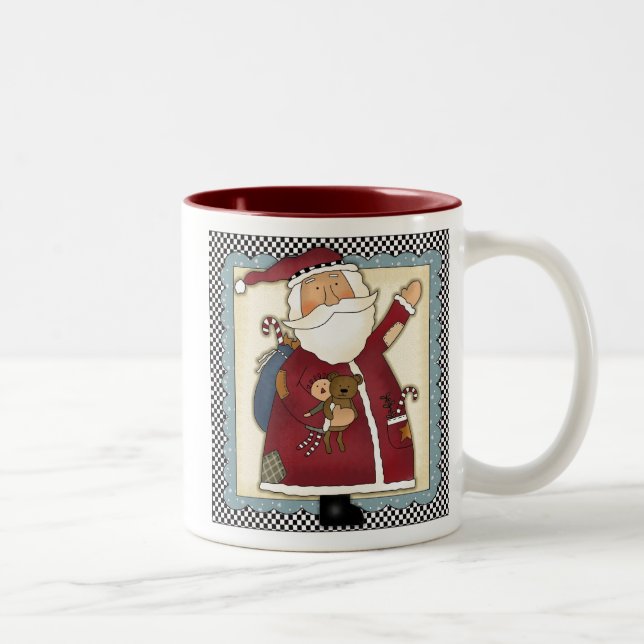 Mugg för jul för PatchworkSanta land (Höger)