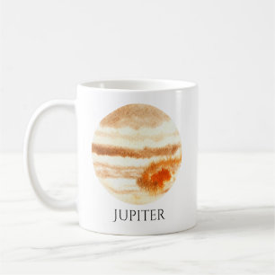 Mugg för Jupiter planetvattenfärg