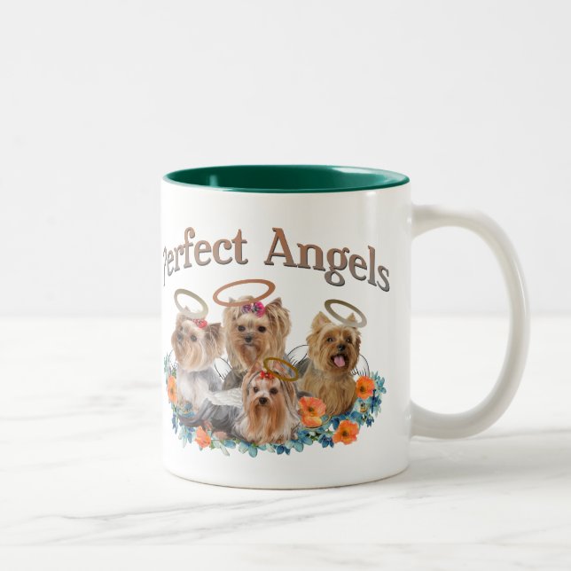 Mugg för kaffe för 4 Yorkie perfekt änglar (Höger)